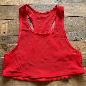Lululemon cropped mesh tank top